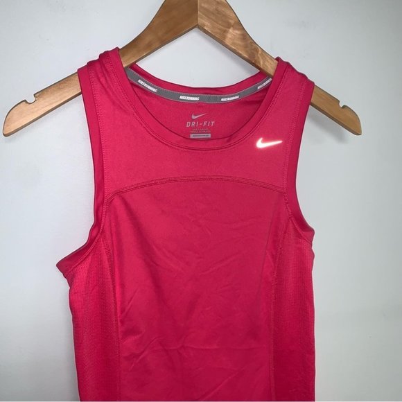 Nike Tank Top Women’s Size XS Pink Mesh Breathable Sleeveless Running Shirt - Picture 3 of 8